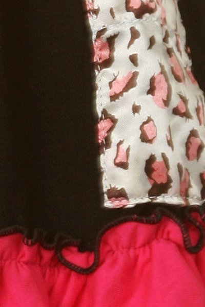 fuschia and black animal print dress